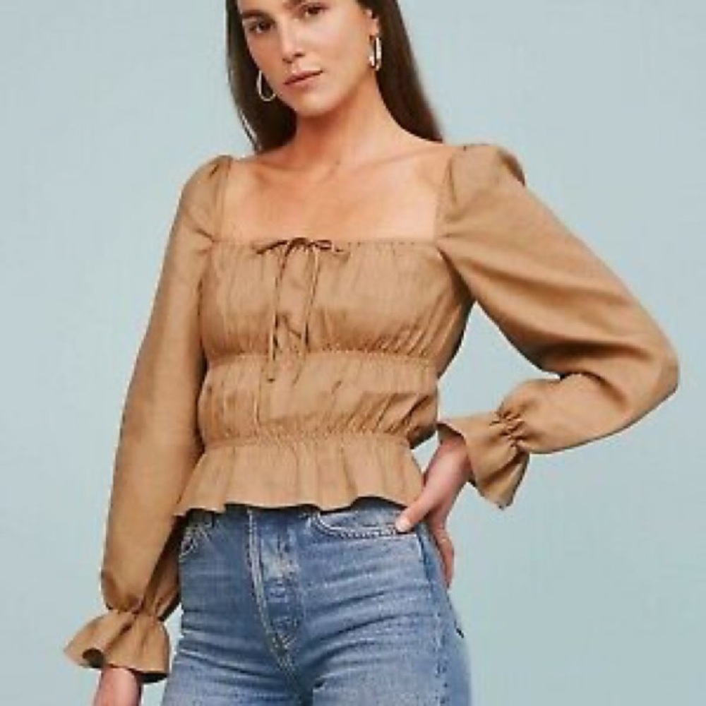 Reformation Pimento Top in Khaki
